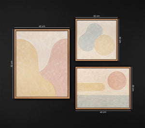 Handgemaltes Kunstbilder Wandbilder mehrteilig Set Praxis „Verschmelzung der Farbtöne“