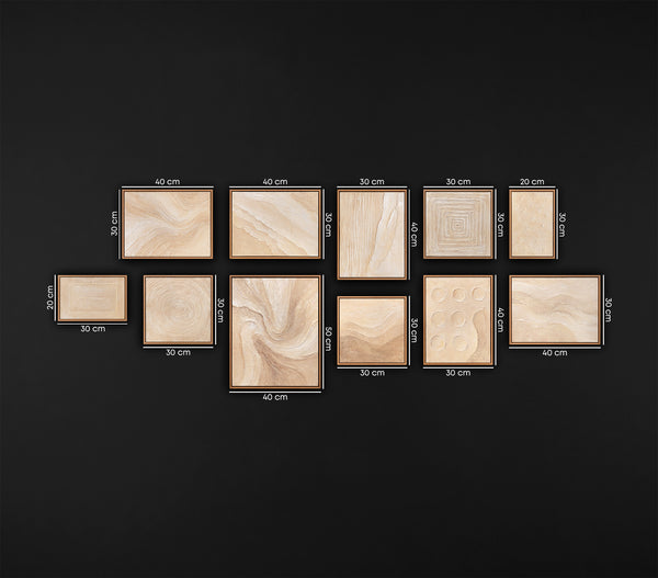 Arztpraxis Bilder Set modern fließende Formen Acrylbild grau