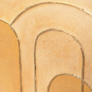 Bilderwand Set Praxis moderne Kunst warme Farben Gold Beige