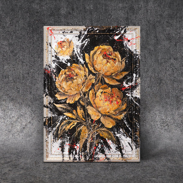 Großes Rosen Leinwandbild modern
