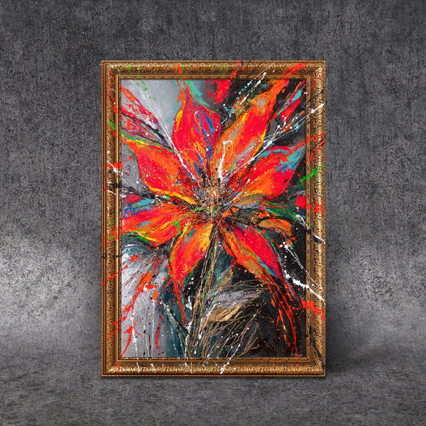 Großes Blumen Leinwandbild modern
