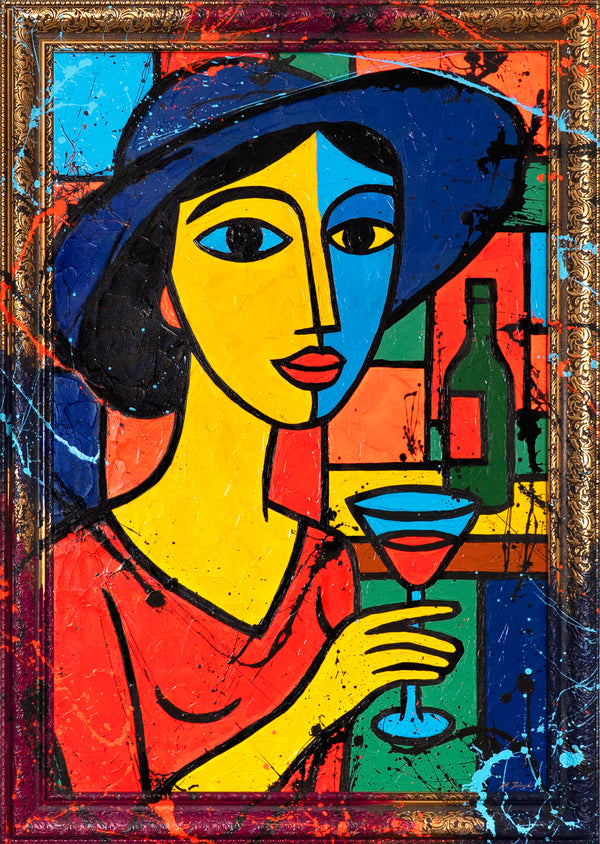 Abstraktes Leinwandbild Struktur Farbe