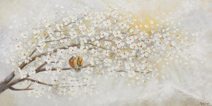 Wandkunst „Sonnenaufgang“ auf Leinwand – Acrylbild mit Struktur