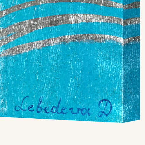 Moderne malerei acryl "Reisende Fische" 150x50cm