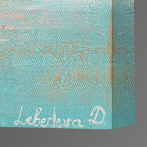 Handgemalte acrylgemälde meereslandschaft abstrakt "Segelboote"