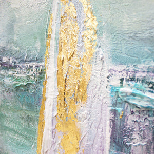 acrylbilder abstrakt modern Detail der Acrylstruktur mit Blau und Gold