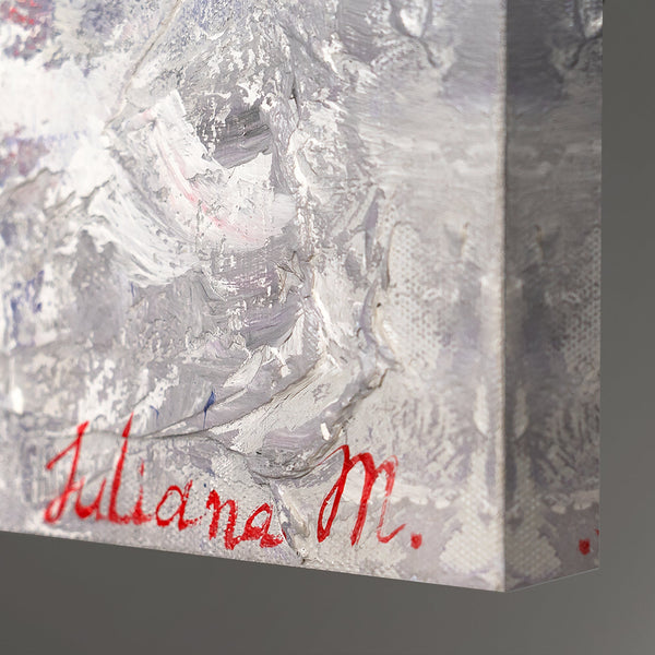 Landschaft malen acryl handgemalt "Stiller Hafen"