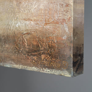 Gemalte Bilder Landschaft "Goldbaum" mit Rahmen moderne Bilder