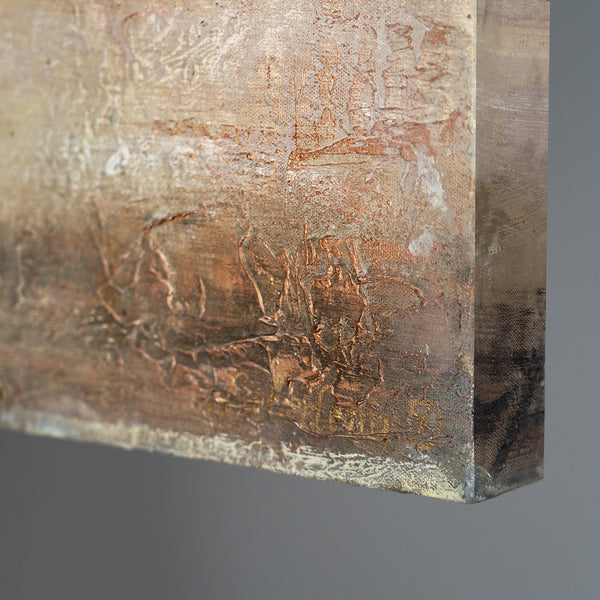 Gemalte Bilder Landschaft "Goldbaum" mit Rahmen moderne Bilder