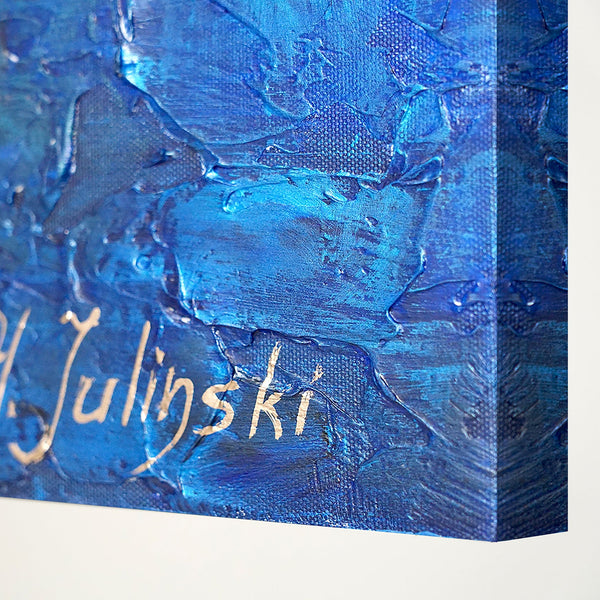 Abstrakte Kunst Malen auf Leinwand "Marine"