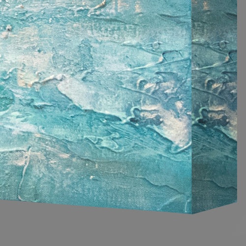 Meereslandschaft handgemalte acrylbilder auf leinwand "Meeresblau" 120x80cm