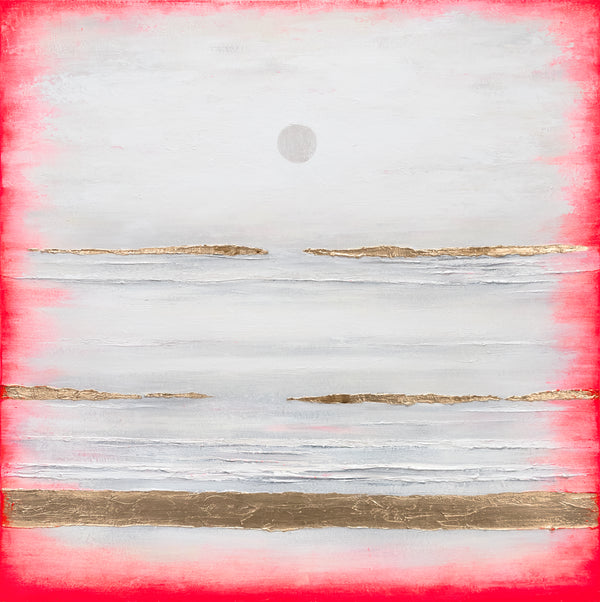 Minimalistisch kunst acrylfarben gemälde "Traum" 100x100cm