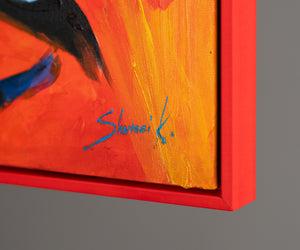 Abstrakte Wandkunst Acrylbild Porträt Modern