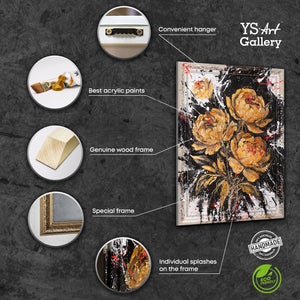 Acryl Leinwandbild Blumen moderne Wanddeko Interieur