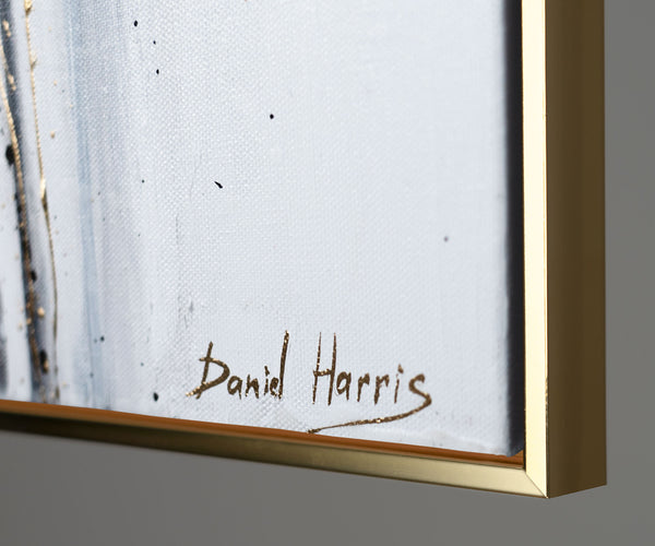 Acrylbild Stier moderne Tierkunst im dunklen Interieur