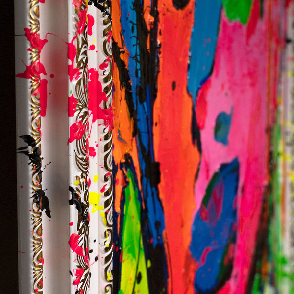 Acrylgemälde Struktur Bunt Handgemalt