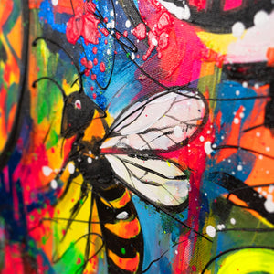 Bunte Acrylkunst Pop Art Stil