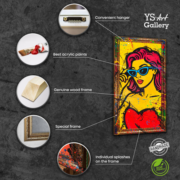 Handgemalte Acrylkunst auf Leinwand