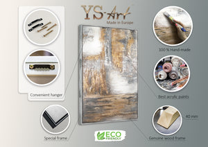 Holzrahmen Rückseite Leinwandbild handgemalt Detailansicht