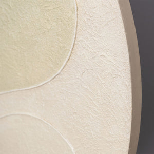 Kantenansicht runde Leinwand handgemalt