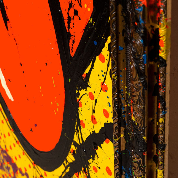 Moderne Wandkunst Bunt Handgemalt