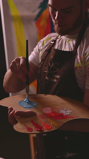 Handgemaltes Acrylbild "Gold in der Dunkelheit" mit Rahmen