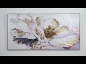 Blumenbilder acryl auf leinwand "Goldene Pfingstrose"