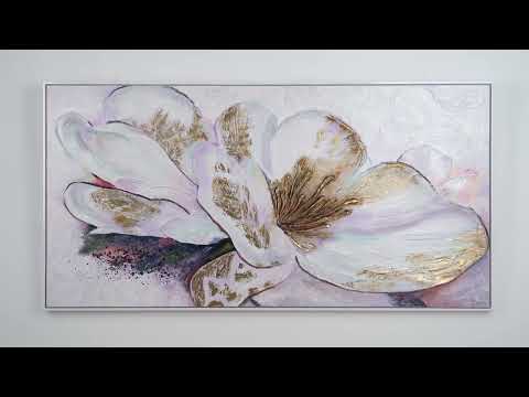 Blumenbilder acryl auf leinwand "Goldene Pfingstrose"