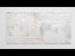 Handgemalte acrylbilder auf leinwand "goldene Schleife"
