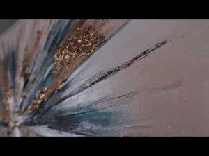 Abstrakte Acrylbilder mit Rahmen - Handgemaltes Leinwandbild modern "Impuls"