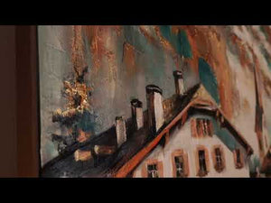 Acrylgemälde auf Leinwand "Sonnige Höhen" – Handgemaltes Wandbild mit Rahmen