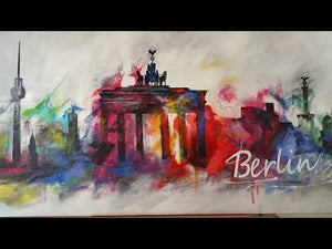 Abstrakte Kunst Landschaft in Acryl "Berlin"