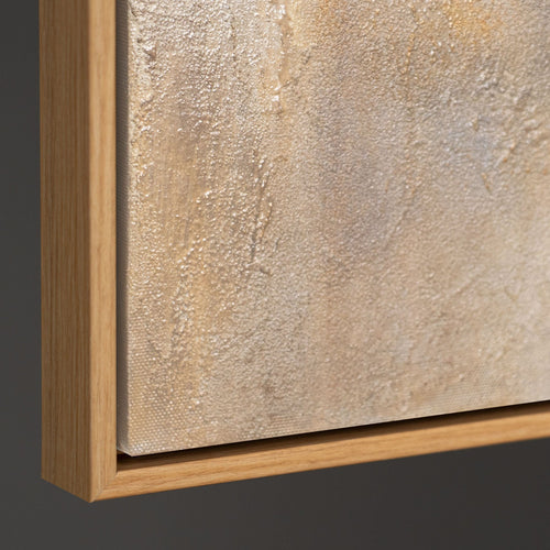 Reliefbild Acrylmalerei gold beige modern